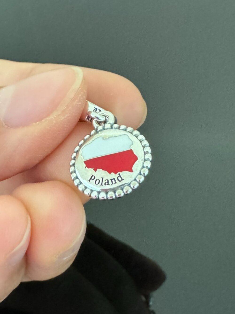Pandora  Poland Flag  Exclusive Charm